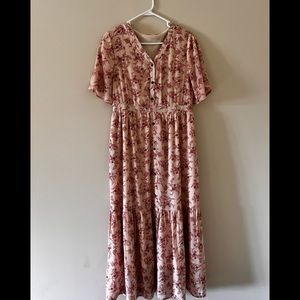 Floral Maxi Dress | Size Large
